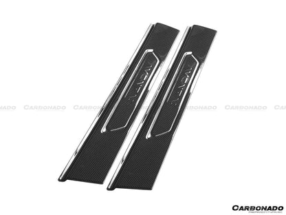 2011-2016 Lamborghini Aventador LP700 Coupe/Roadster OEM Style Carbon Fiber Door Still Plate Caps - Carbonado Aero