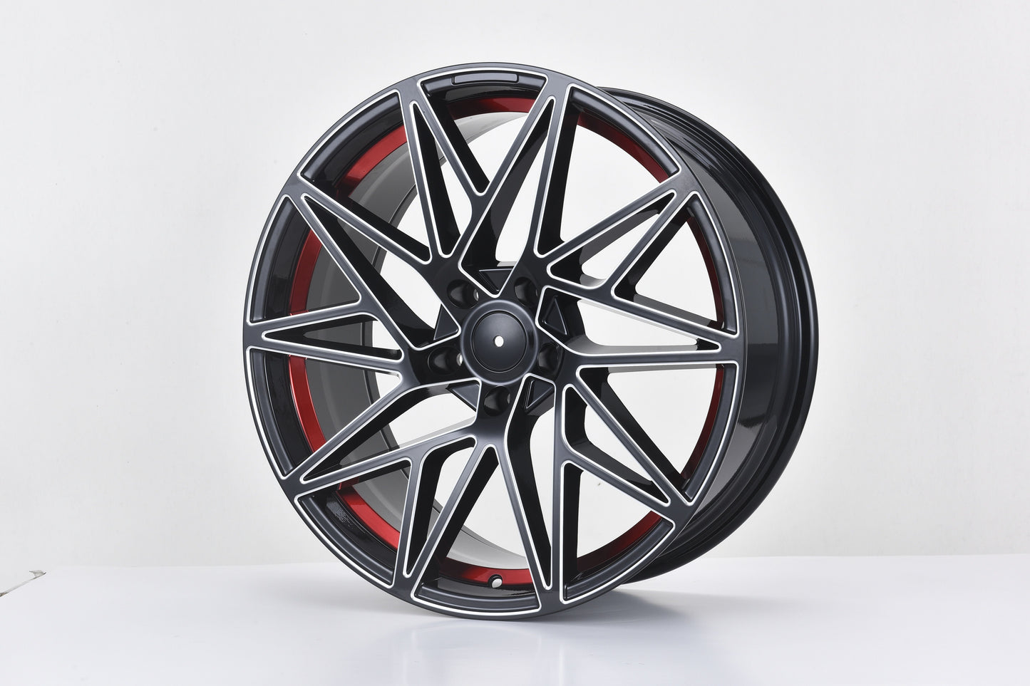E1505 Black Milled Red Window 20x8.5 ET35 5x114.3 – (Square Set of 4)