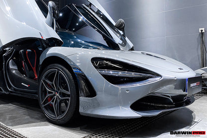 2017-2020 McLaren 720s Dry Carbon Fiber Headlight Inserts Tim Replacement - DarwinPRO Aerodynamics