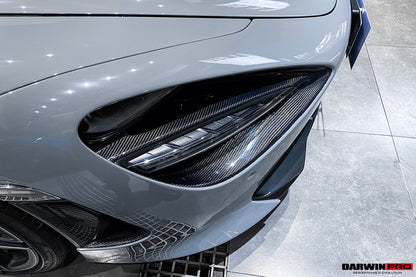 2017-2020 McLaren 720s Dry Carbon Fiber Headlight Inserts Tim Replacement - DarwinPRO Aerodynamics