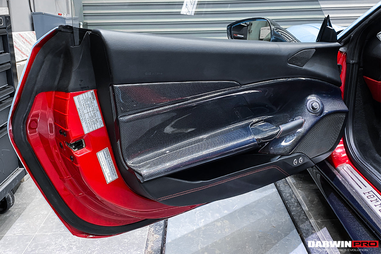 2015-2020 Ferrari 488 GTB/Spyder Carbon Fiber Door Handle Interior - DarwinPRO Aerodynamics