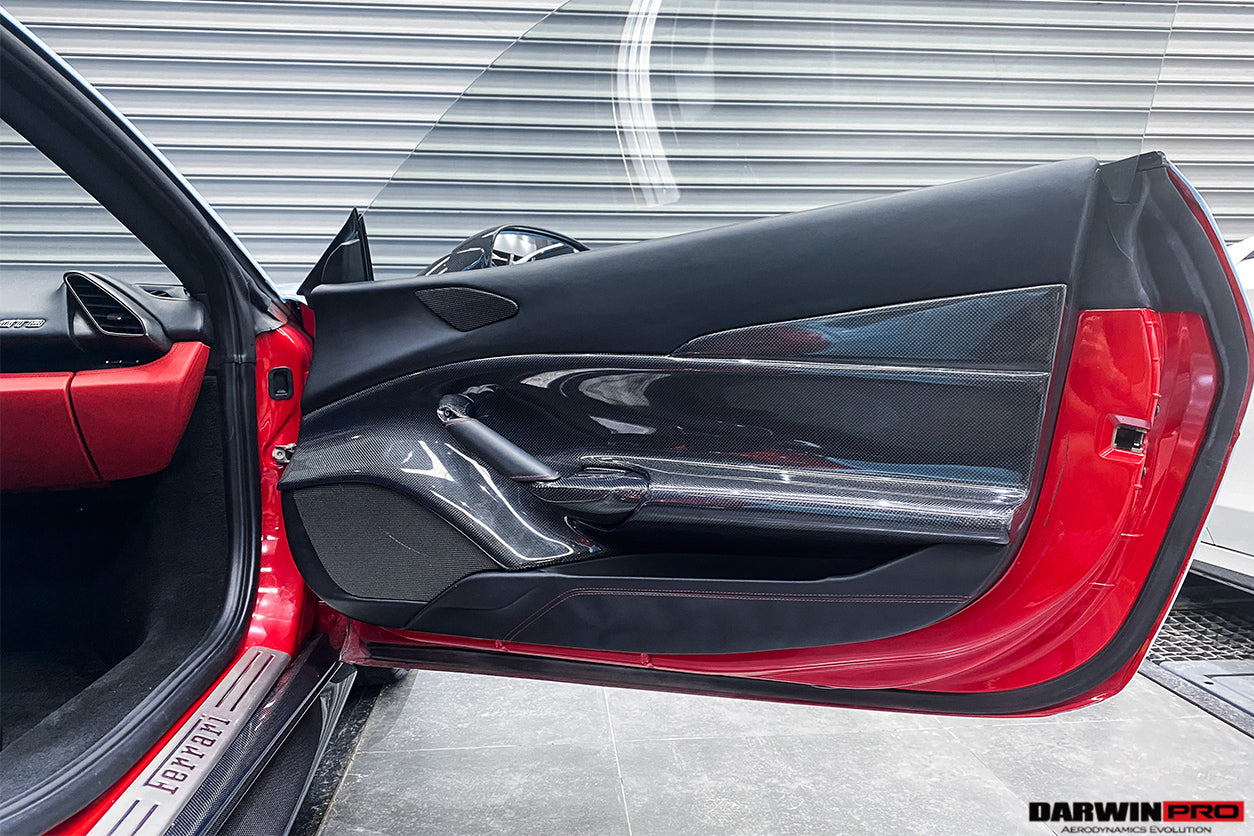 2015-2020 Ferrari 488 GTB/Spyder Carbon Fiber Door Handle Interior - DarwinPRO Aerodynamics