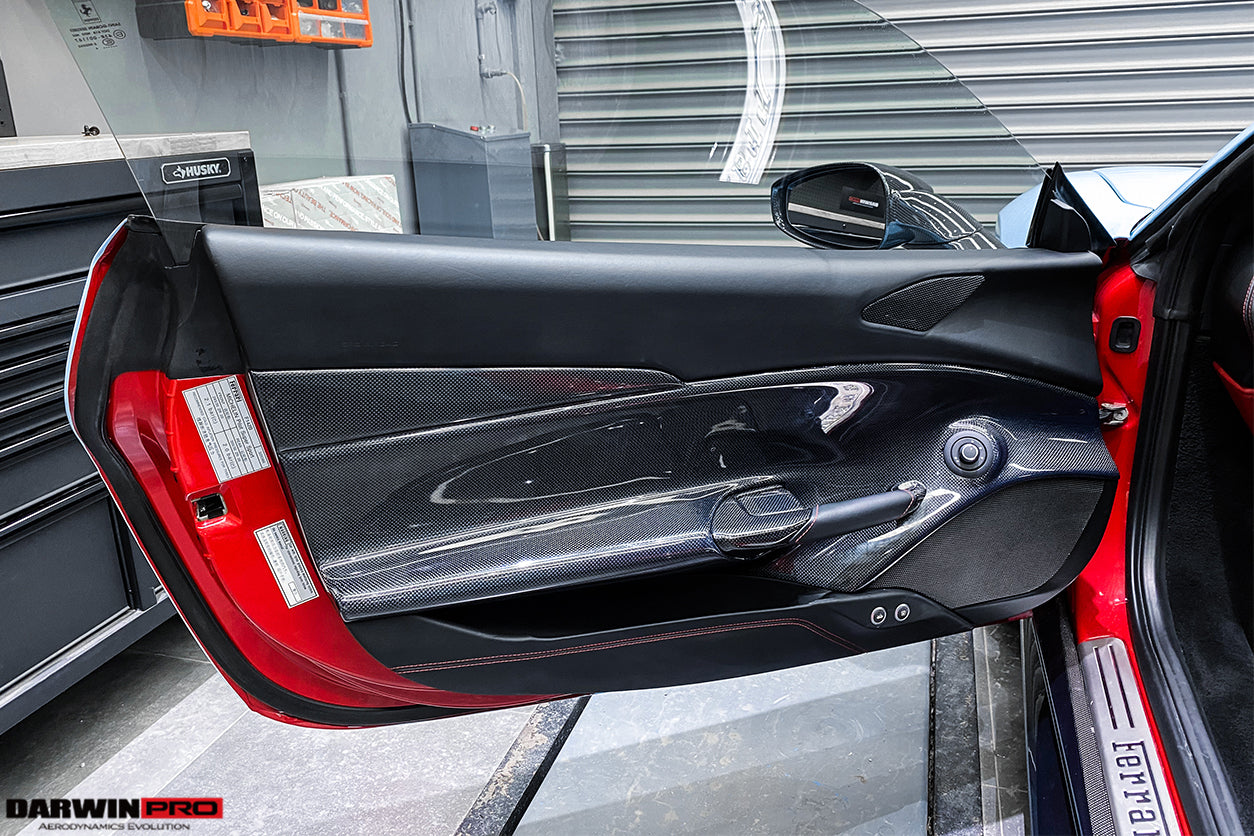 2015-2020 Ferrari 488 GTB/Spyder Carbon Fiber Door Handle Interior - DarwinPRO Aerodynamics