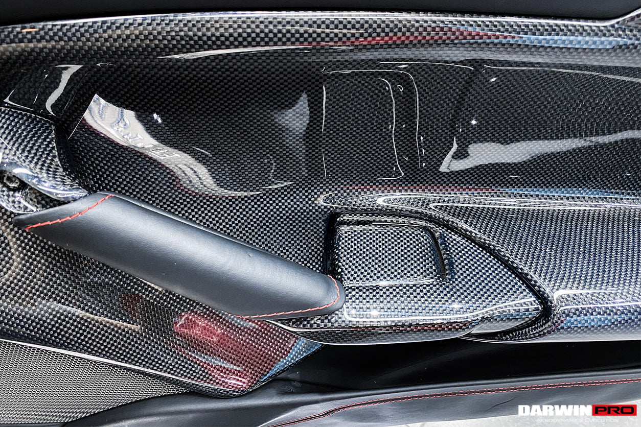 2015-2020 Ferrari 488 GTB/Spyder Carbon Fiber Door Handle Interior - DarwinPRO Aerodynamics