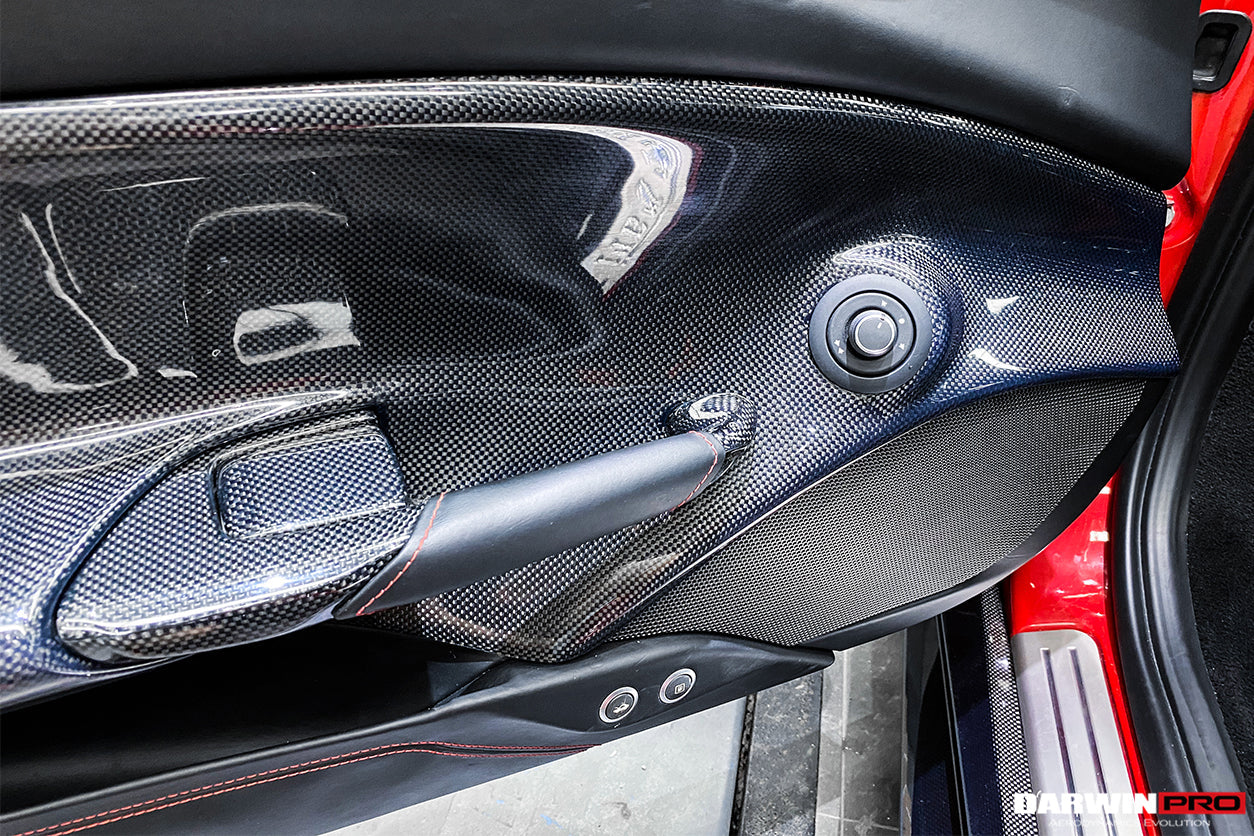 2015-2020 Ferrari 488 GTB/Spyder Carbon Fiber Door Panel Interior - DarwinPRO Aerodynamics