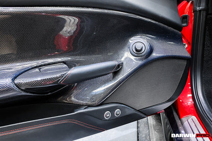 2015-2020 Ferrari 488 GTB/Spyder Carbon Fiber Door Handle Interior - DarwinPRO Aerodynamics