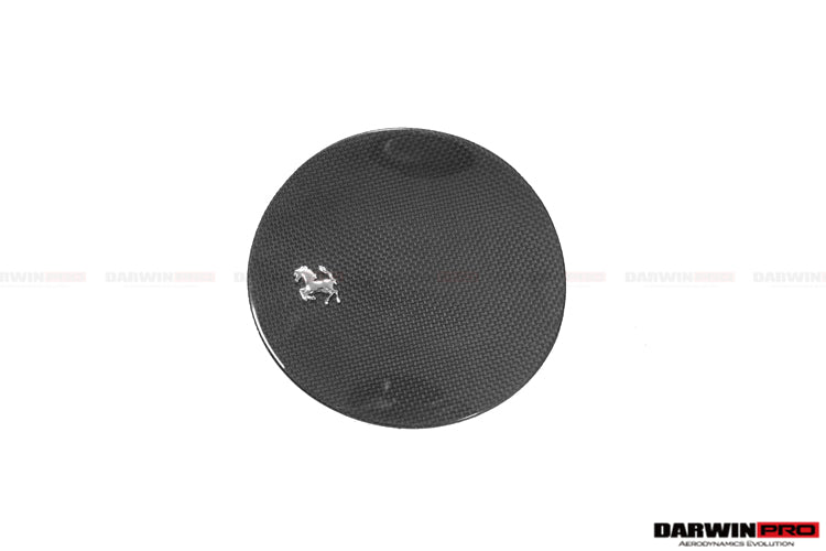 Ferrari 812 Dry Carbon Fiber Fuel Door With Logo Repalement - DarwinPRO Aerodynamics