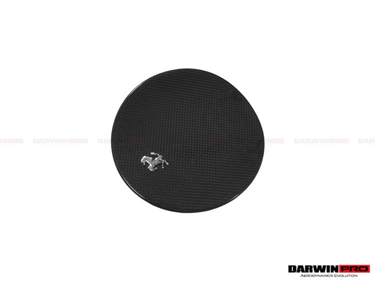 Ferrari 812 Dry Carbon Fiber Fuel Door With Logo Repalement - DarwinPRO Aerodynamics