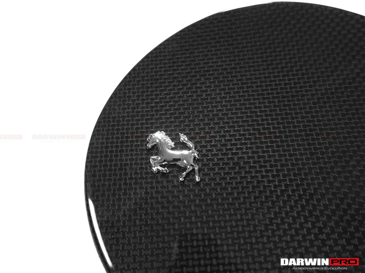Ferrari 812 Dry Carbon Fiber Fuel Door With Logo Repalement - DarwinPRO Aerodynamics