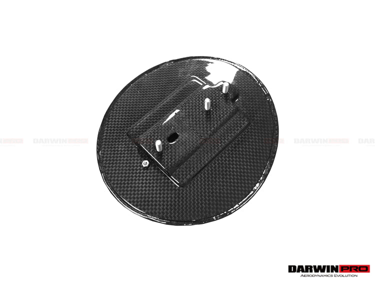 Ferrari 812 Dry Carbon Fiber Fuel Door With Logo Repalement - DarwinPRO Aerodynamics
