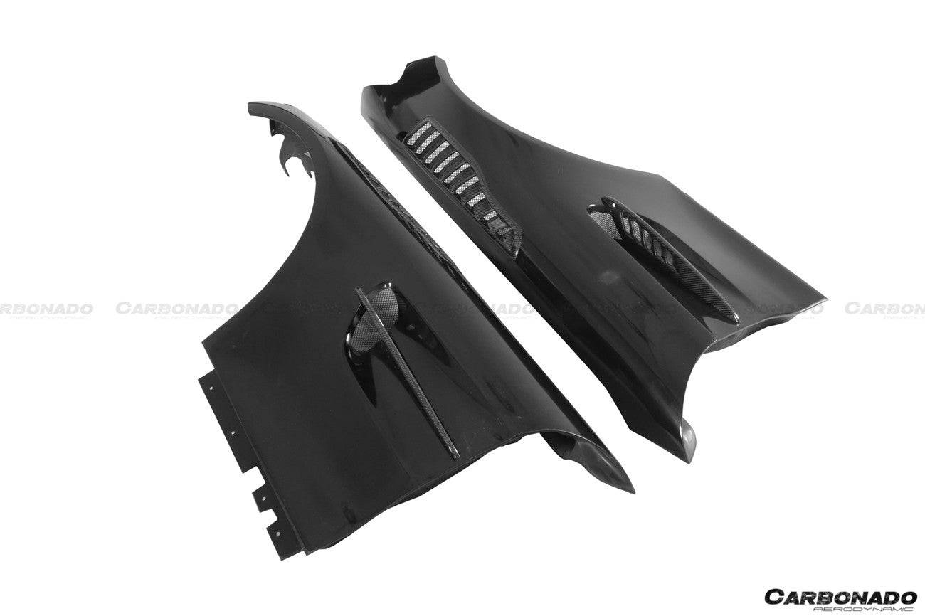 2015-2021 Mercedes Benz AMG GT/GTS/GTC/GTR BK Style Partial Carbon Fiber Front Fender - Carbonado Aero