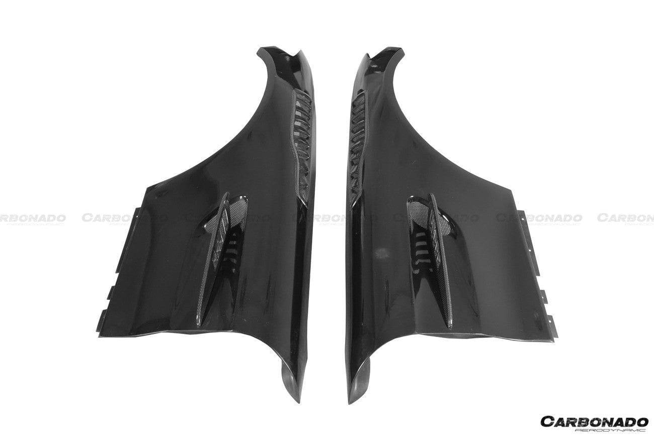 2015-2021 Mercedes Benz AMG GT/GTS/GTC/GTR BK Style Partial Carbon Fiber Front Fender - Carbonado Aero
