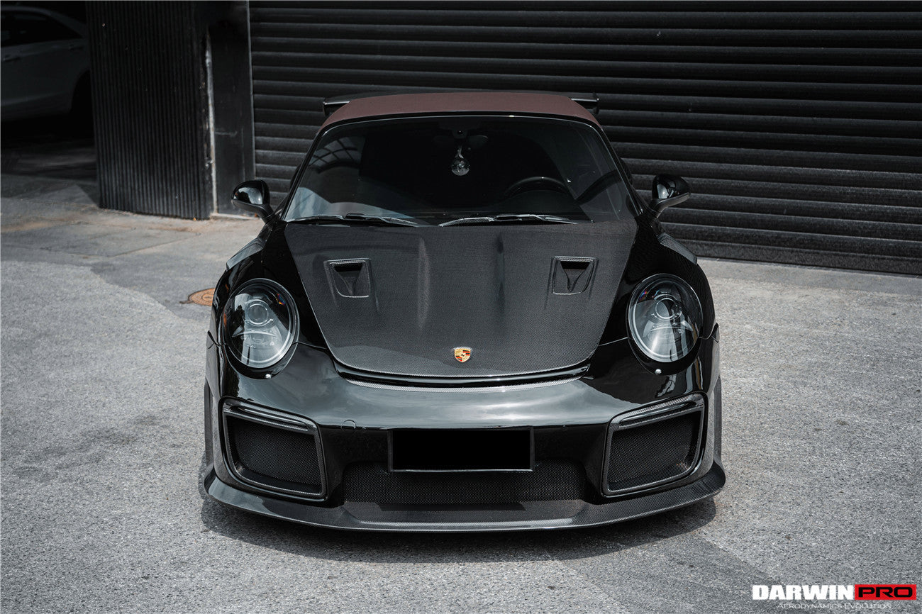 2012-2015 Porsche 991.1 Carrera/S Targa 4/4s GT2RS Style Carbon Fiber Hood - DarwinPRO Aerodynamics