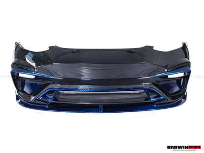 2017-2023 Tesla Model 3 IMP Performance Partial Carbon Fiber Front Bumper - DarwinPRO Aerodynamics