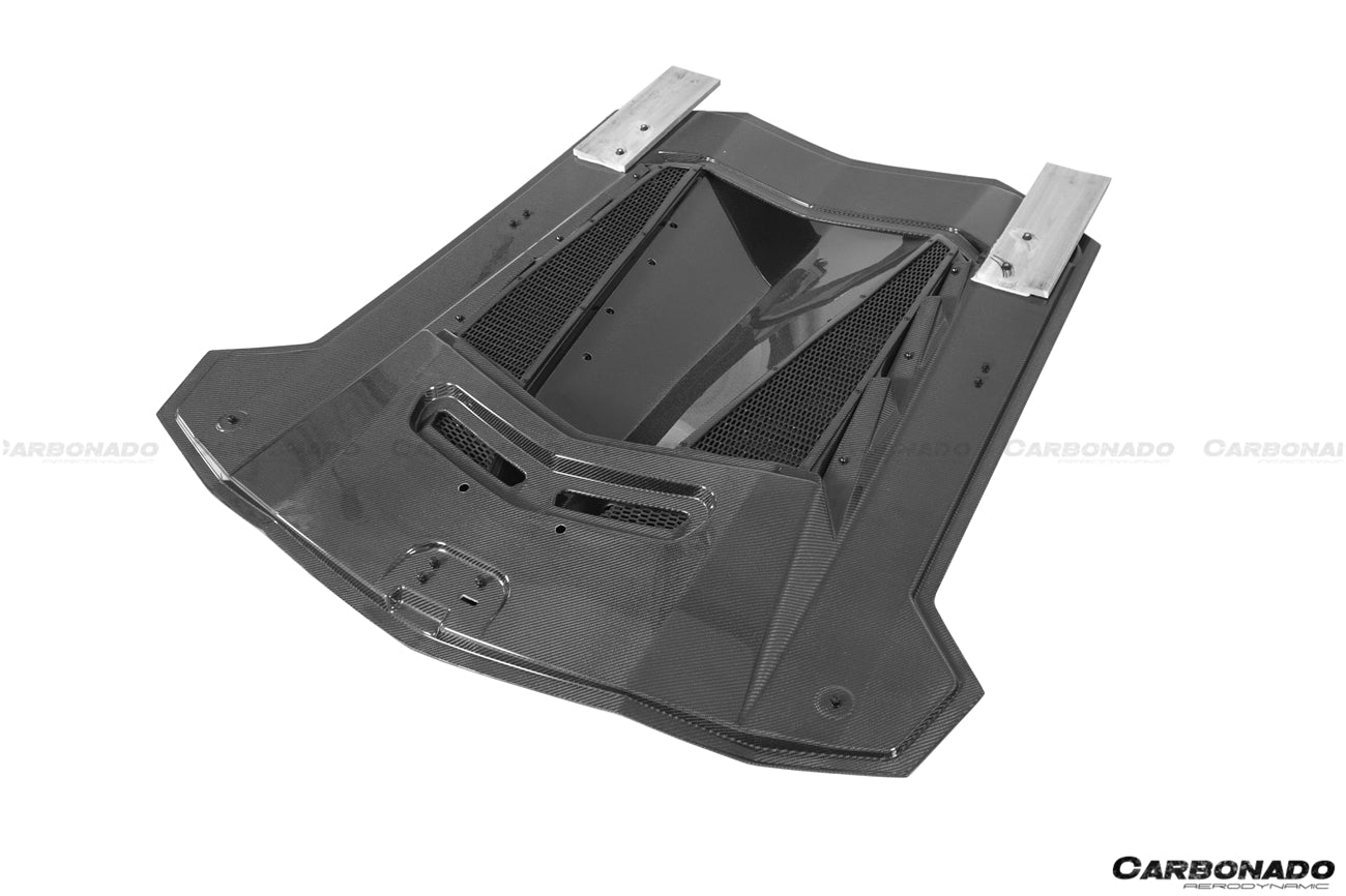 2011-2016 Lamborghini Aventador LP700 LP740 Coupe DC Style Carbon Fiber Engine Trunk - Carbonado