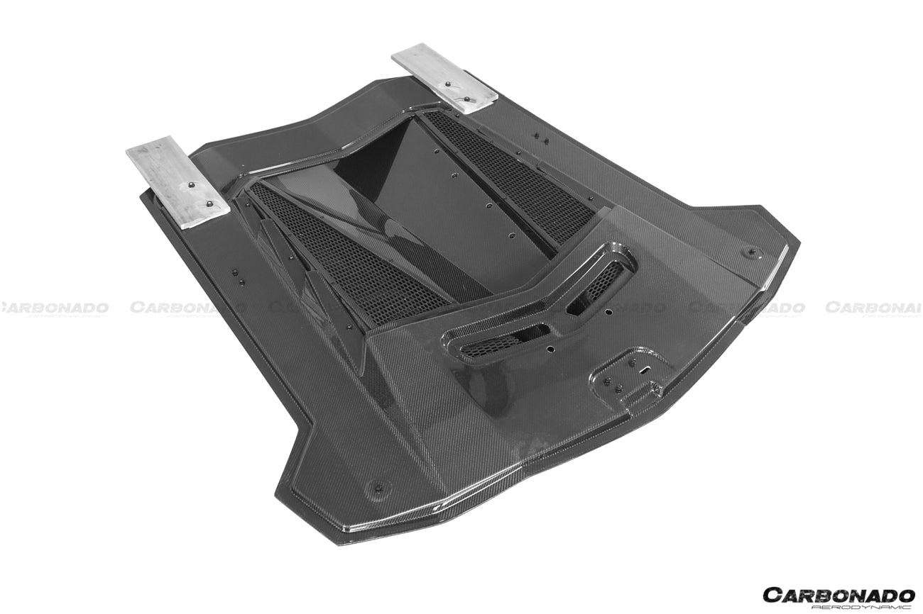 2011-2016 Lamborghini Aventador LP700 LP740 Coupe DC Style Carbon Fiber Engine Trunk - Carbonado