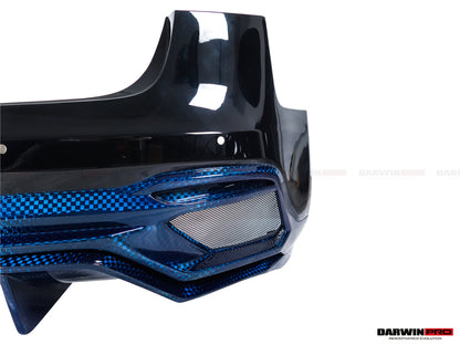 2017-2020 Tesla Model 3 IMP Performance Partial Carbon Fiber Rear Bumper - DarwinPRO Aerodynamics