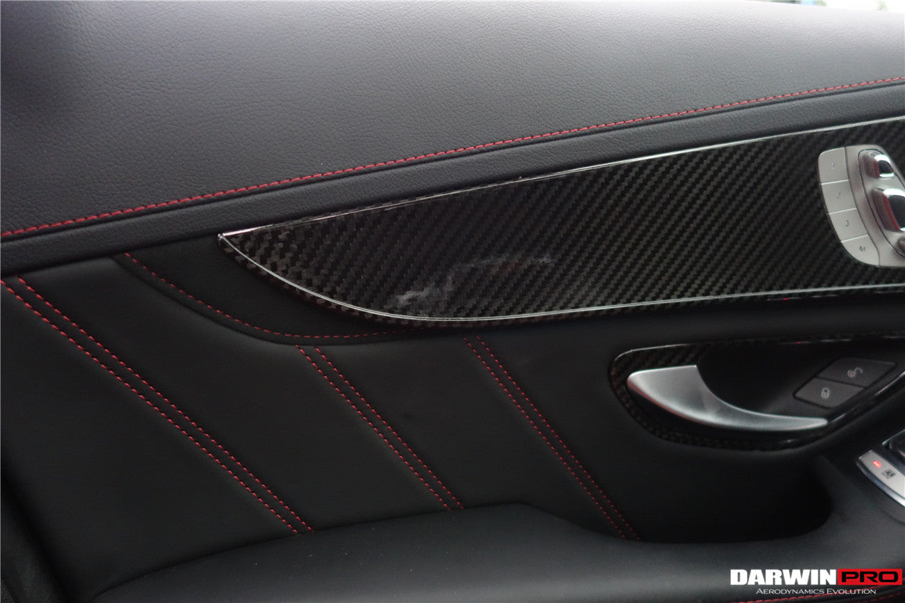 2015-2021 Mercedes Benz W205 C63/S AMG Sedan Carbon Fiber Interior Door Panel Trim Cover Strip - DarwinPRO Aerodynamics