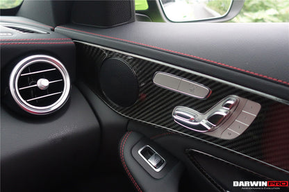 2015-2021 Mercedes Benz W205 C63/S AMG Sedan Carbon Fiber Interior Door Panel Trim Cover Strip - DarwinPRO Aerodynamics
