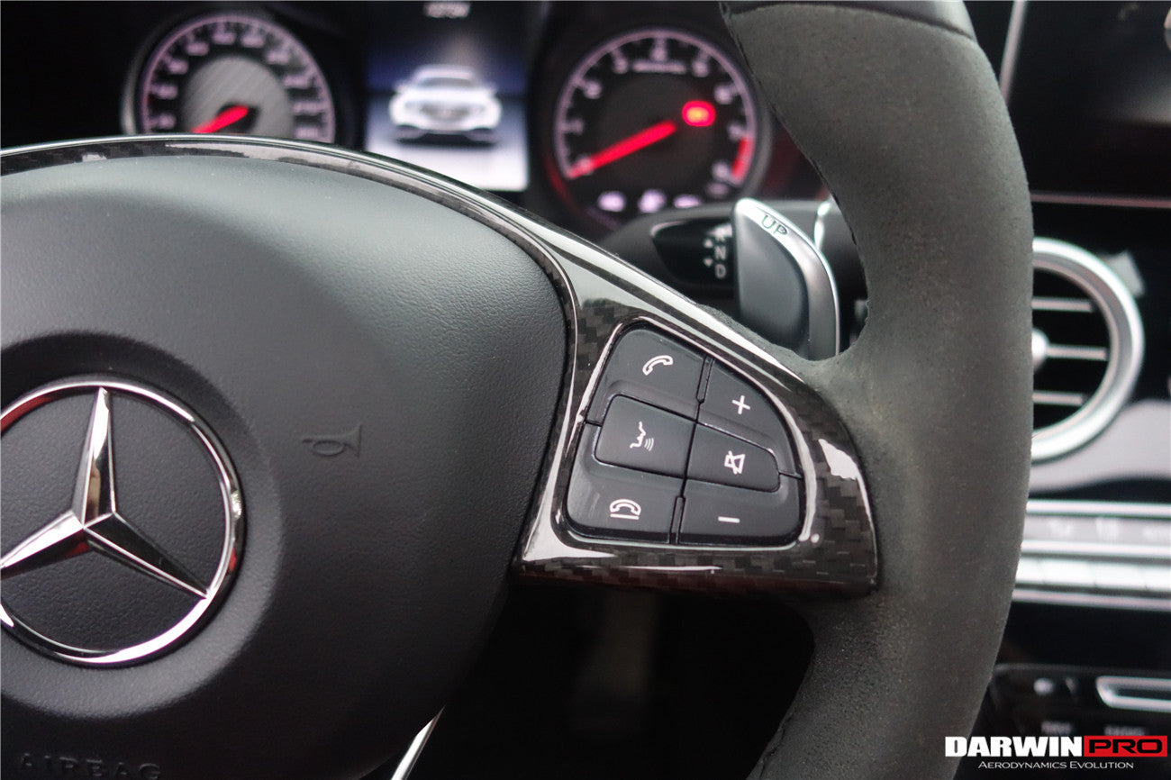 2015-2021 Mercedes Benz W205 C63 AMG Carbon Fiber Interior Steering wheel Trim - DarwinPRO Aerodynamics
