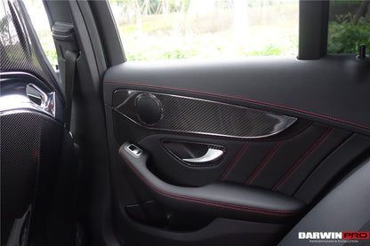 2015-2021 Mercedes Benz W205 C63/S AMG Sedan Carbon Fiber Interior Door Panel Trim Cover Strip - DarwinPRO Aerodynamics