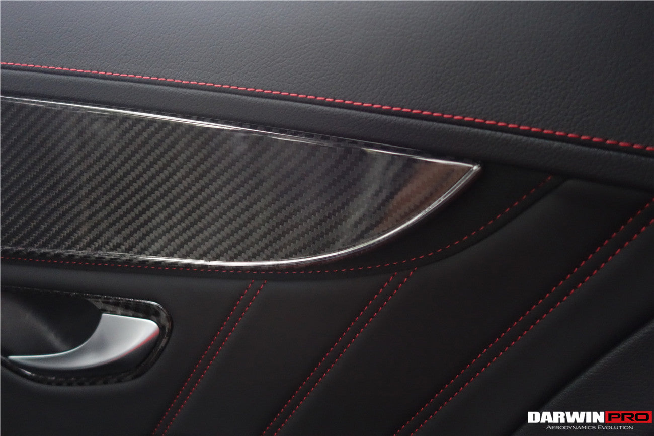 2015-2021 Mercedes Benz W205 C63/S AMG Sedan Carbon Fiber Interior Door Panel Trim Cover Strip - DarwinPRO Aerodynamics