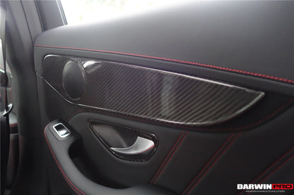 2015-2021 Mercedes Benz W205 C63/S AMG Sedan Carbon Fiber Interior Door Panel Trim Cover Strip - DarwinPRO Aerodynamics