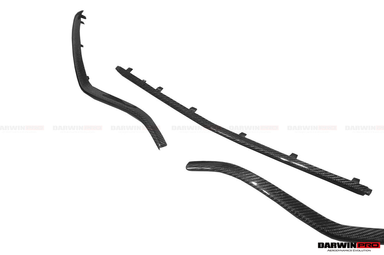2015-2021 Mercedes Benz W205 C63/S AMG Carbon Fiber Front Bumper Trim Set (4pcs) - DarwinPRO Aerodynamics