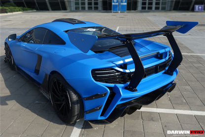 2011-2017 McLaren MP4 12C/650S Rebel Performance Style Partial Carbon Fiber Rear Bumper - DarwinPRO Aerodynamics