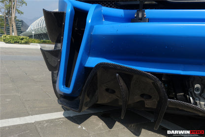 2011-2017 McLaren MP4 12C/650S Rebel Performance Style Partial Carbon Fiber Rear Bumper - DarwinPRO Aerodynamics