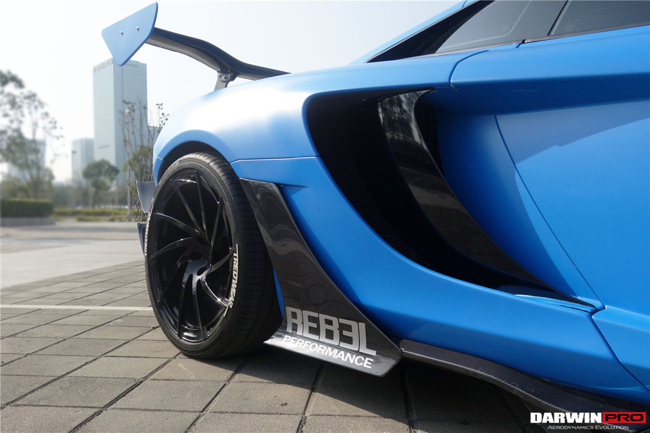 2011-2014 McLaren MP4 12C Rebel Performance Style Carbon Fiber Side Skirts - DarwinPRO Aerodynamics