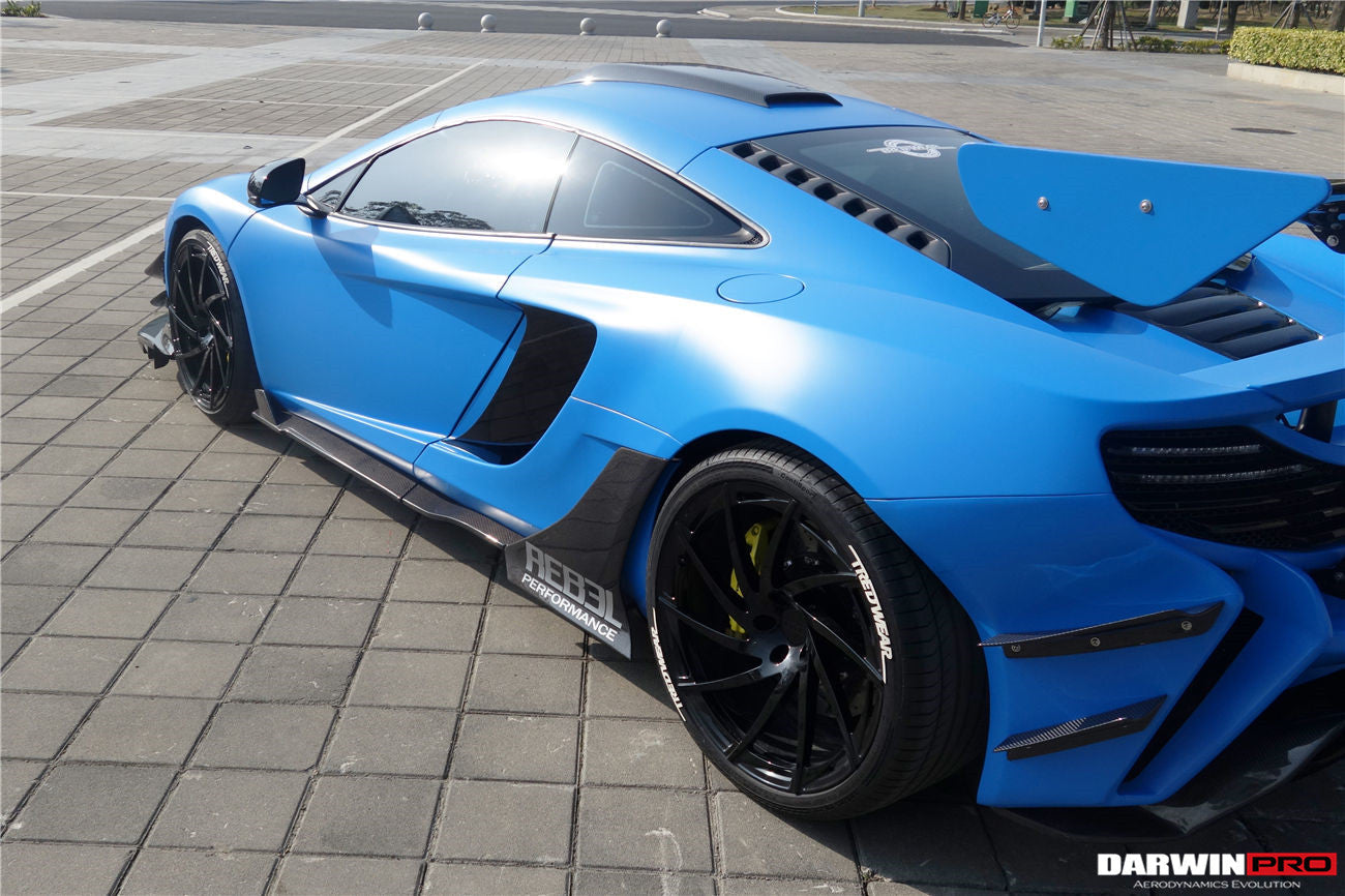 2011-2014 McLaren MP4 12C Rebel Performance Style Carbon Fiber Side Skirts - DarwinPRO Aerodynamics