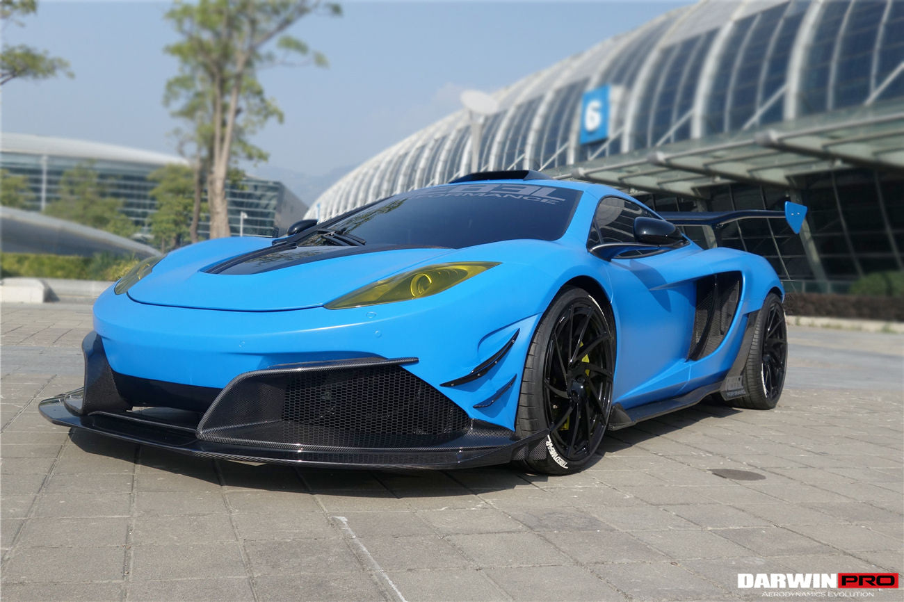 2011-2014 McLaren MP4 12C Rebel Performance Style Partial Carbon Fiber Front Bumper w/ Lip - DarwinPRO Aerodynamics