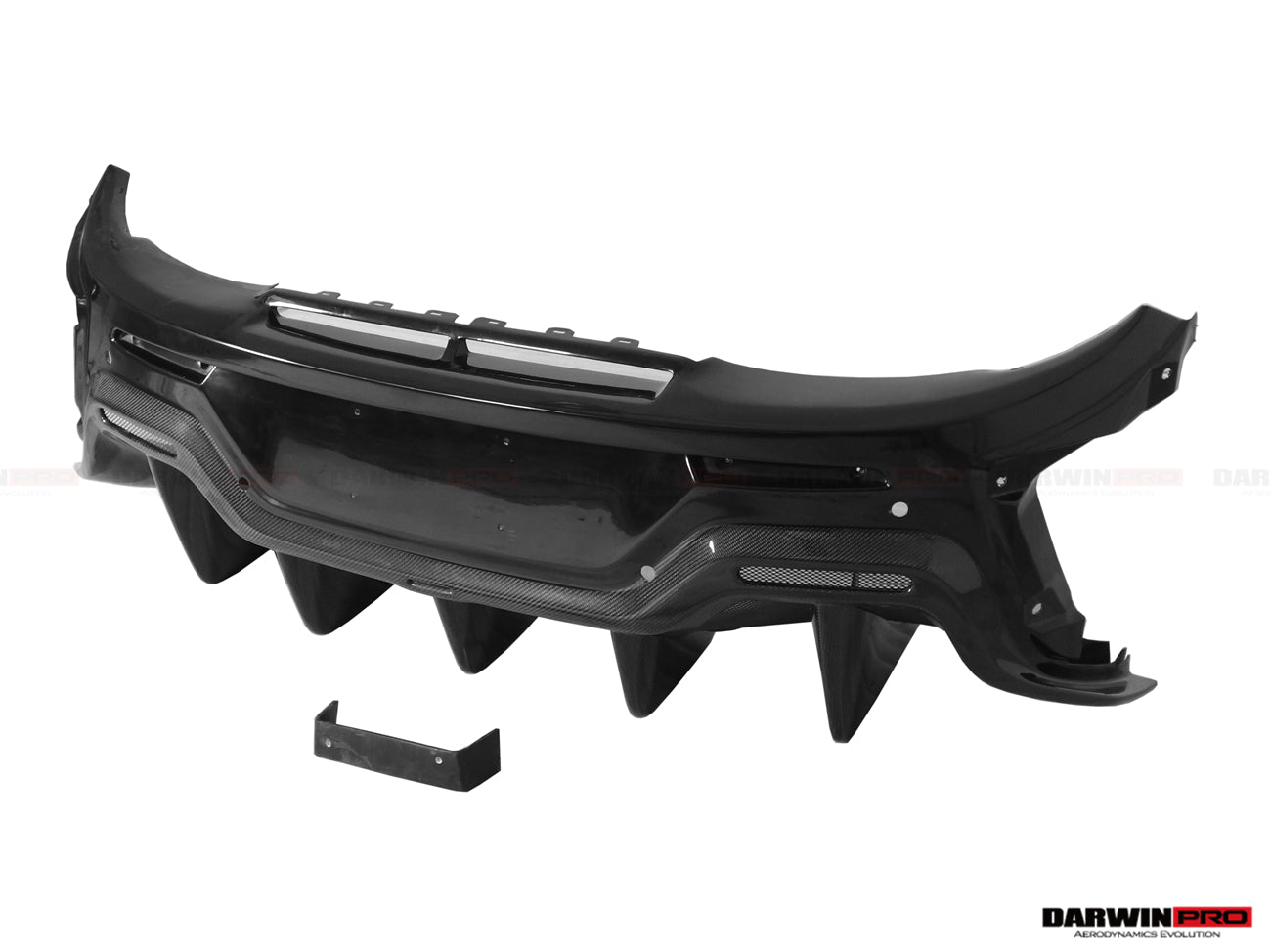 2015-2020 McLaren 540C/570S/570GT 600LT-Style Partial Carbon Fiber Rear Bumper with Diffuser  and Trunk Spoiler and Engine Trunk and Exhaust - DarwinPRO Aerodynamics