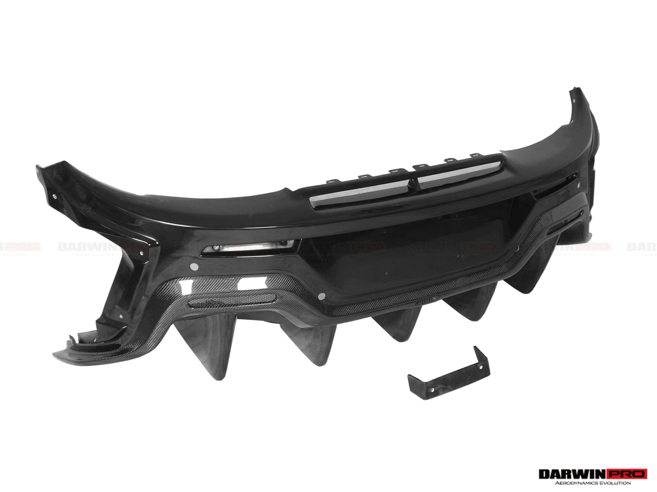 2015-2020 McLaren 540C/570S/570GT 600LT-Style Partial Carbon Fiber Rear Bumper with Diffuser  and Trunk Spoiler and Engine Trunk and Exhaust - DarwinPRO Aerodynamics
