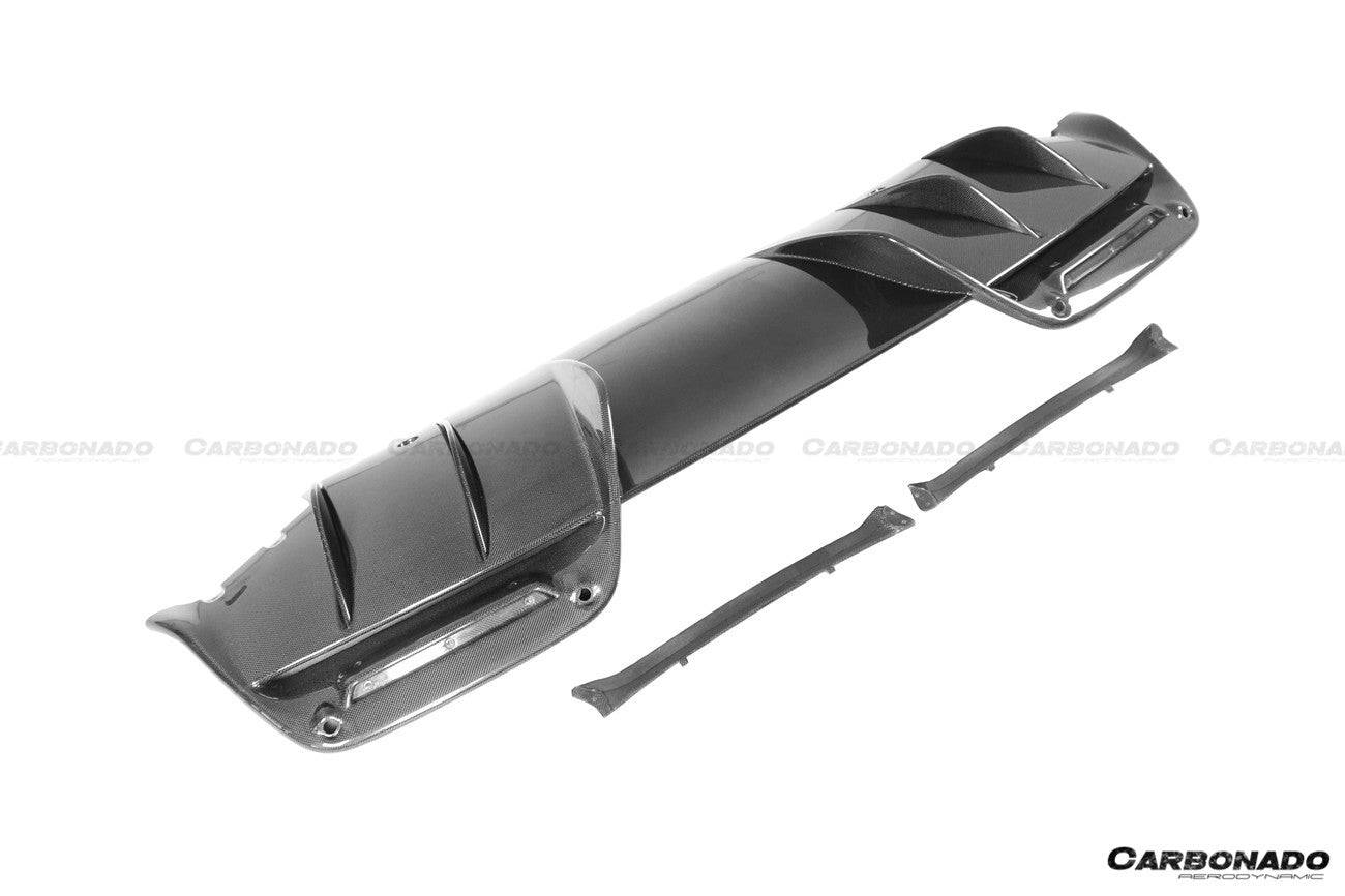 2022-UP Ferrari 296 GTB OE Style Carbon Fiber Rear Diffuser - Carbonado Aero