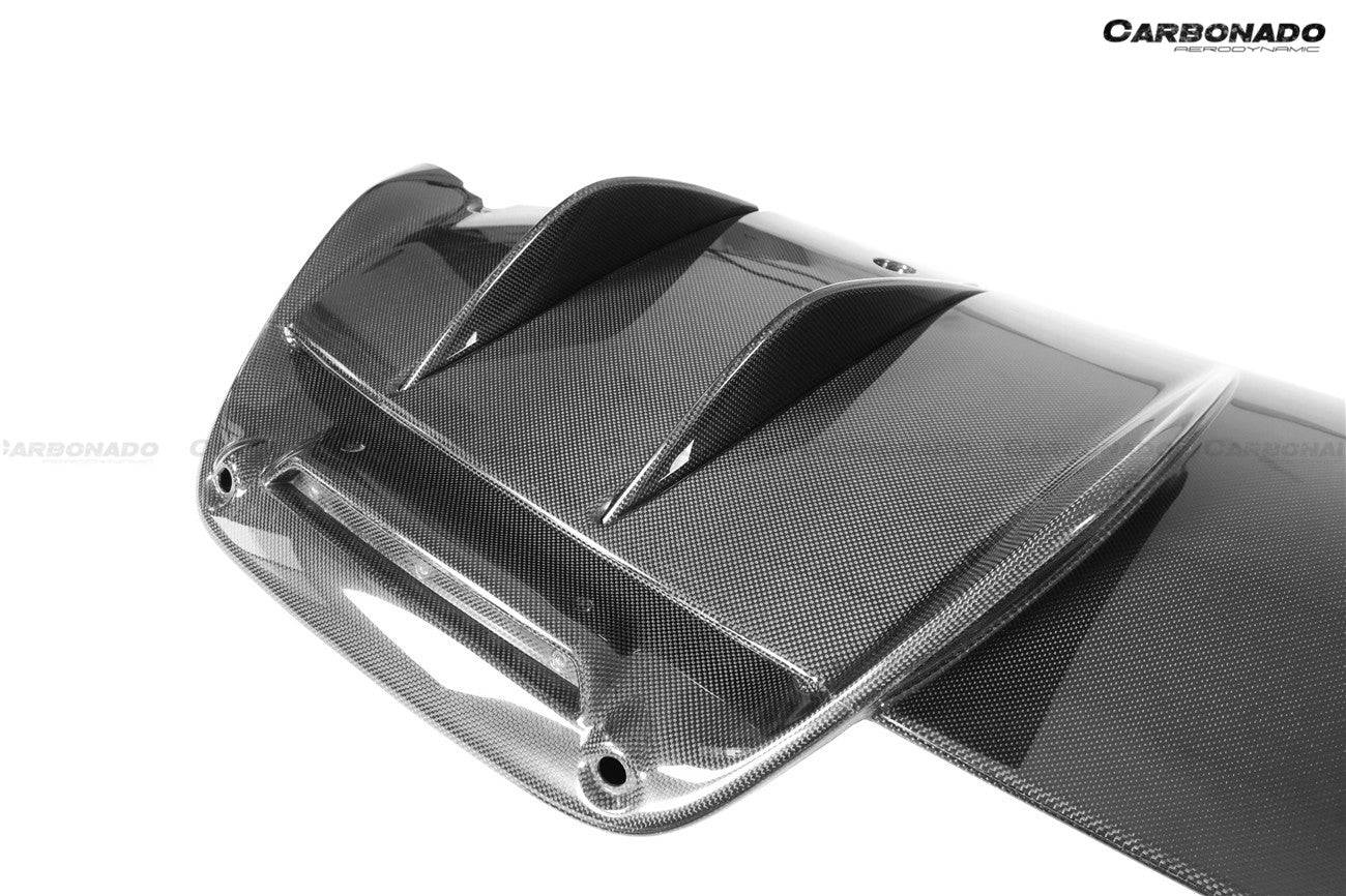 2022-UP Ferrari 296 GTB OE Style Carbon Fiber Rear Diffuser - Carbonado Aero