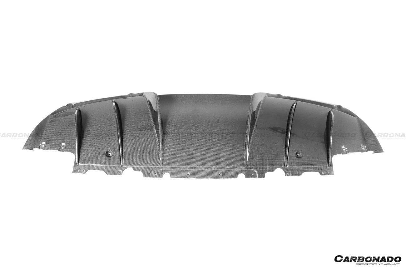 2022-UP Ferrari 296 GTB OE Style Carbon Fiber Rear Diffuser - Carbonado Aero