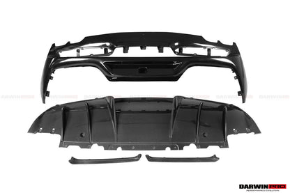 2022-UP Ferrari 296 GTB (Type F171) OE Style Carbon Fiber Rear Bumper w/ Diffuser - DarwinPRO Aerodynamics