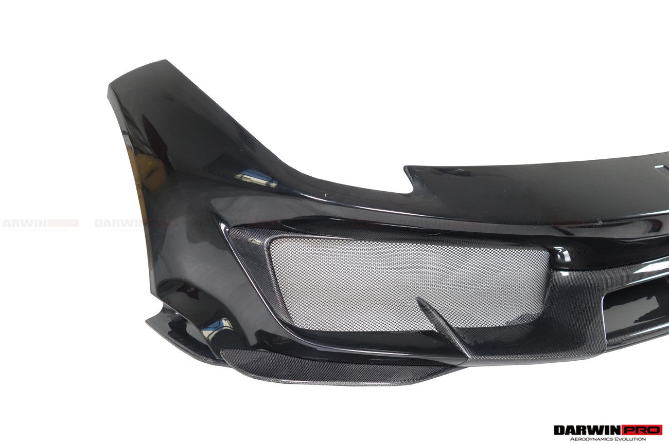 2018-2022 Ferrari 488 Pista Partial Carbon Fiber Front Bumper - DarwinPRO Aerodynamics