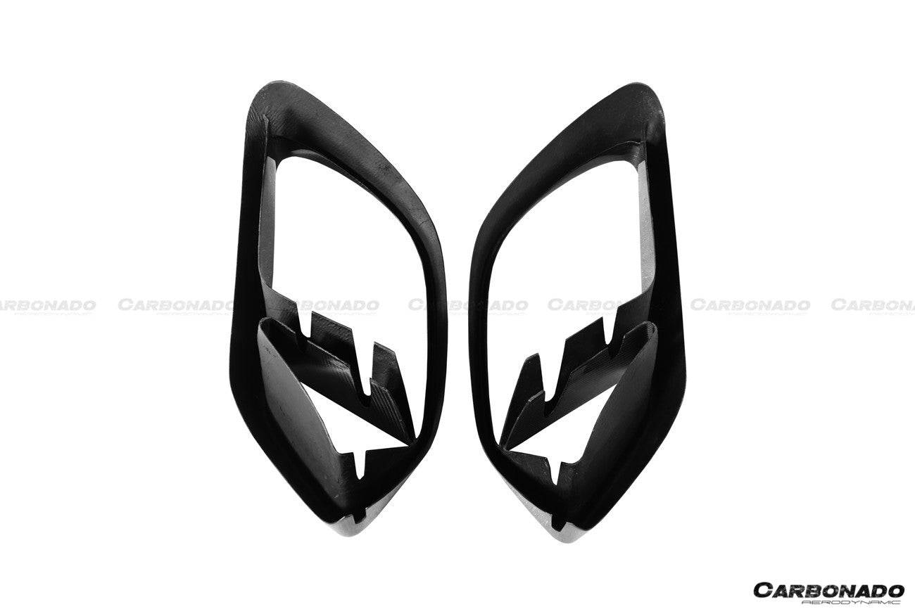 2019-2023 Mercedes Benz AMG GT63/S 4Door Coupe X290 BRS STYLE Carbon Fiber FRONT BUMPER Air Vents - Carbonado Aero