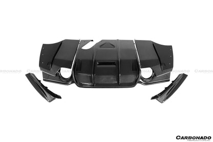 2011-2019 BMW 3 Series F30  F35 M-Tech GV Carbon Fiber Rear Lip with Diffuser   Caps