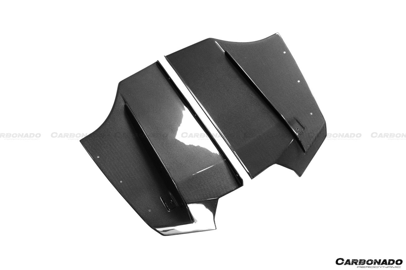 2011-2019 BMW 3 Series F30  F35 M-Tech GV Carbon Fiber Rear Lip with Diffuser   Caps