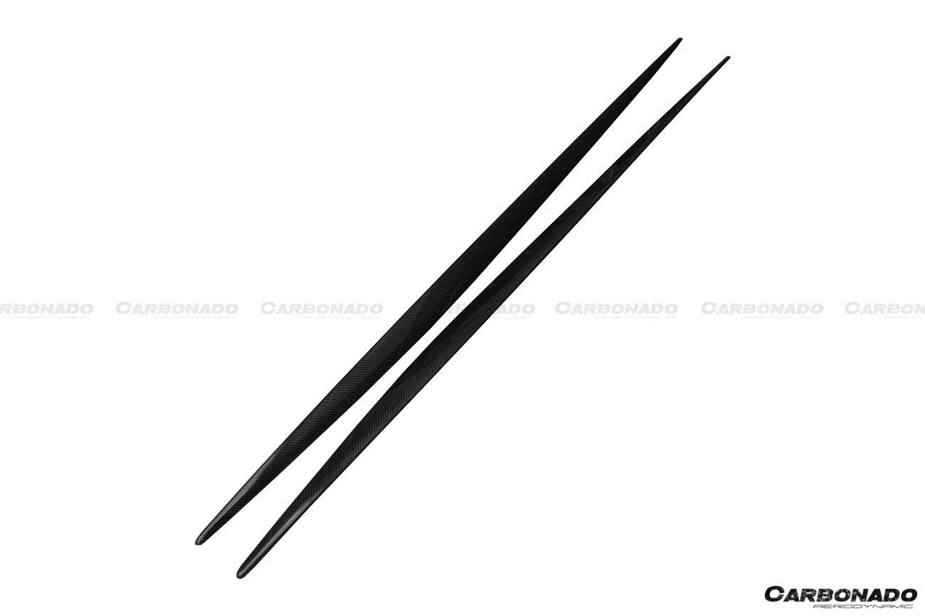 2014-2021 Mercedes Benz C217 S63/S65 AMG Coupe OE Style Carbon Fiber Side Skirts Extension Add On Lip - Carbonado