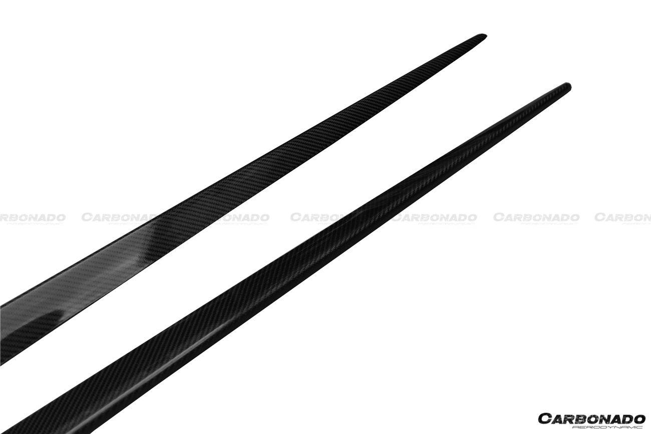 2014-2021 Mercedes Benz C217 S63/S65 AMG Coupe OE Style Carbon Fiber Side Skirts Extension Add On Lip - Carbonado Aero