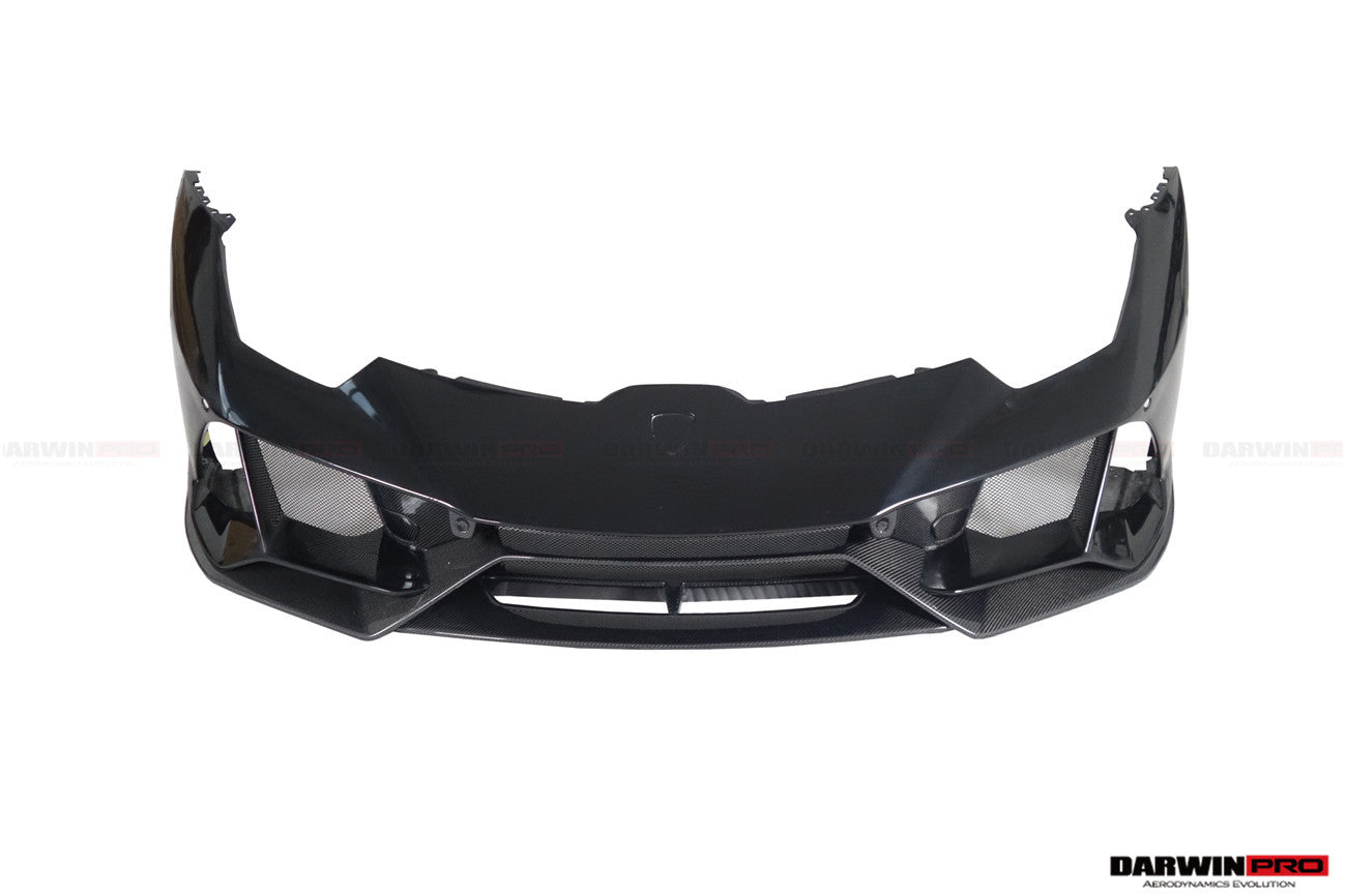 2015-2022 Lamborghini Huracan LP610/LP580/EVO EVO-4WD Style Partial Carbon Front Bumper - DarwinPRO Aerodynamics