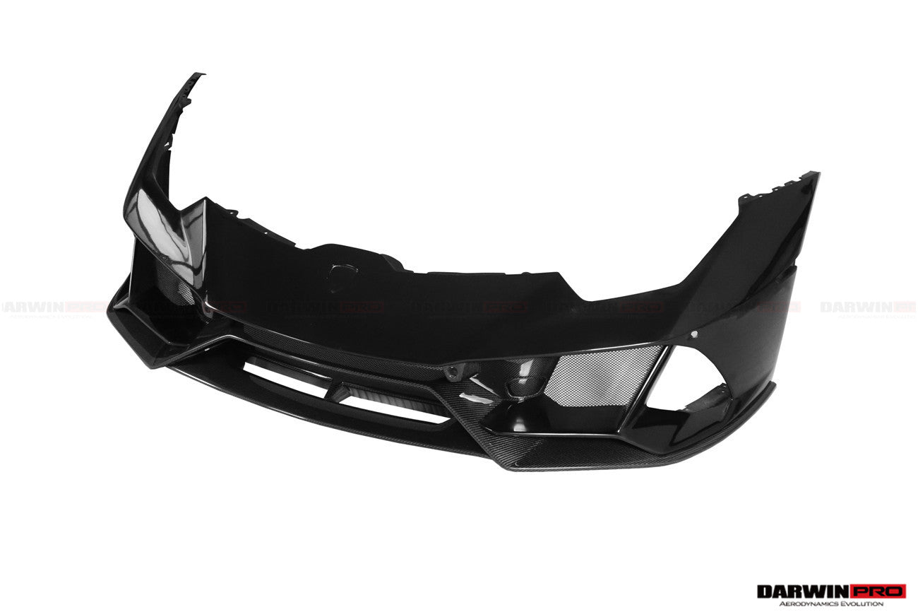 2015-2022 Lamborghini Huracan LP610/LP580/EVO EVO-4WD Style Partial Carbon Front Bumper - DarwinPRO Aerodynamics