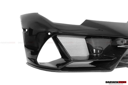 2015-2022 Lamborghini Huracan LP610/LP580/EVO EVO-4WD Style Partial Carbon Front Bumper - DarwinPRO Aerodynamics