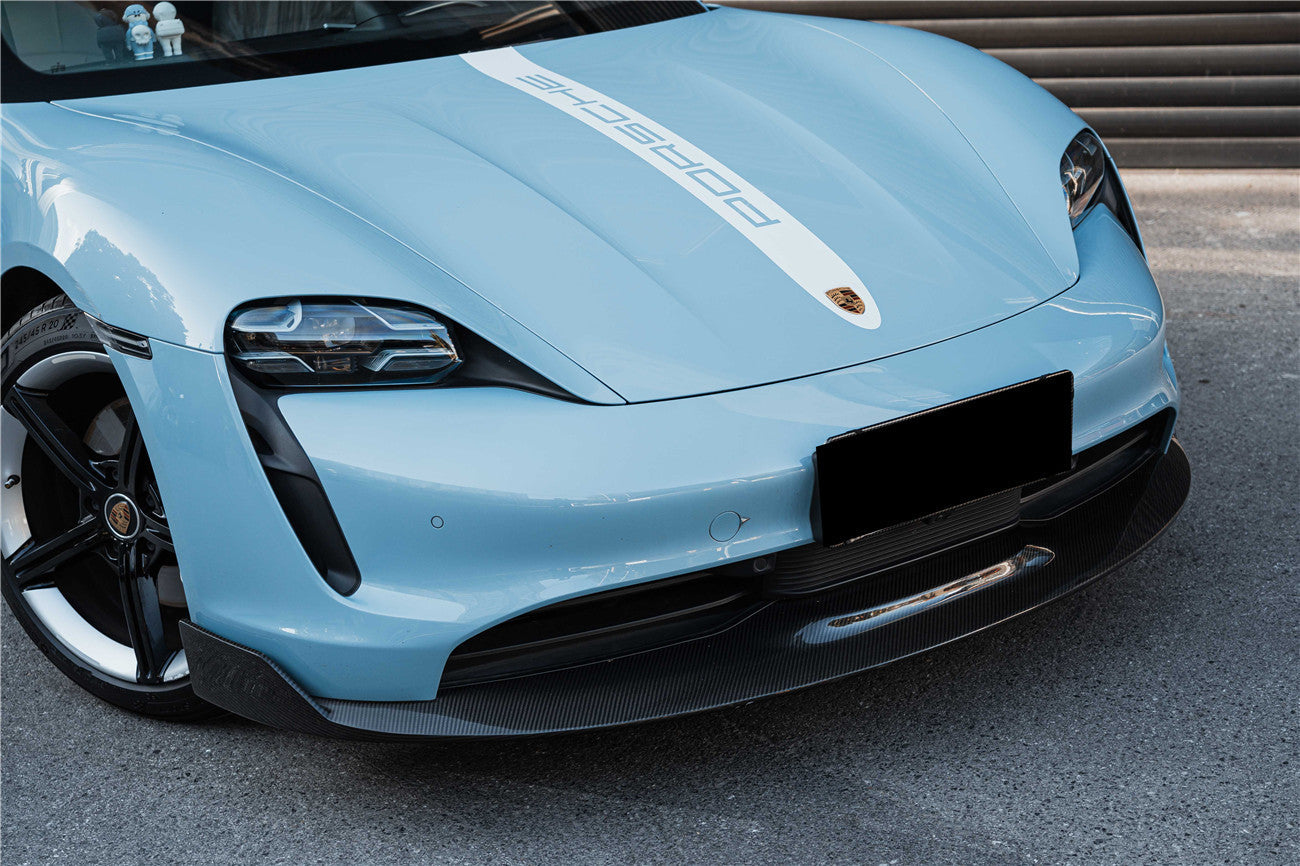 2019-2024 Porsche Taycan & 4 & 4S & GTS & TURBO OD Style Front Lip - Carbonado