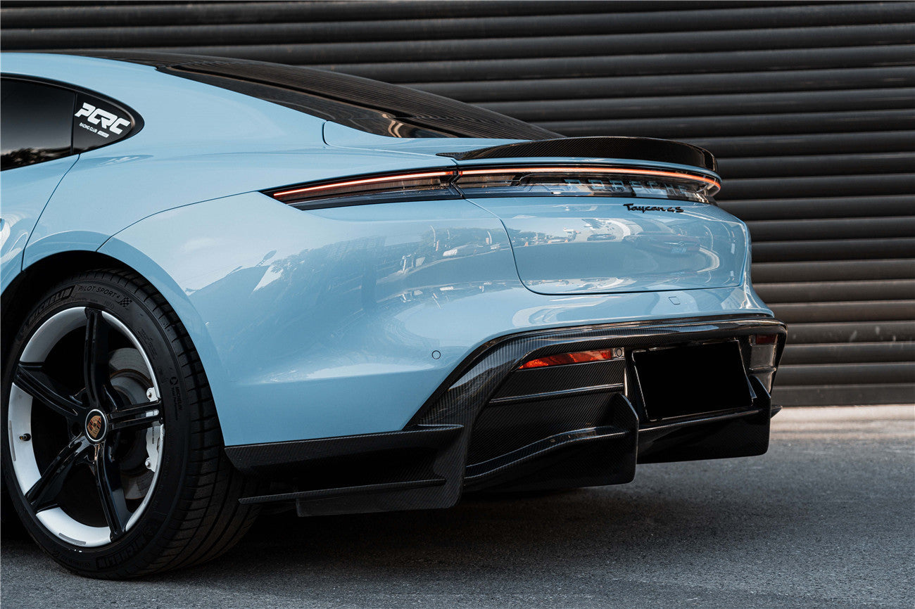 2019-2024 Porsche Taycan & 4 & 4S & GTS & TURBO OD Style Rear Diffuser - Carbonado